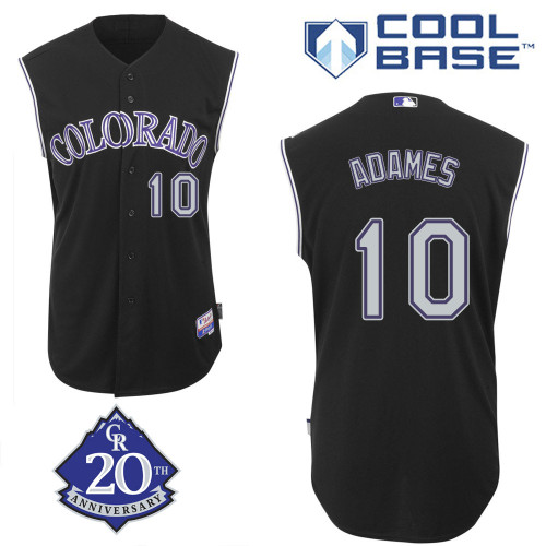 Cristhian Adames #10 Youth Baseball Jersey-Colorado Rockies Authentic Alternate 2 Black MLB Jersey